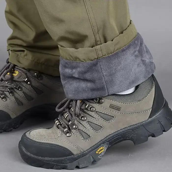 Pantalon d'hiver chasse homme en polaire épaisse cargo multi-poches chaud travail extérieur