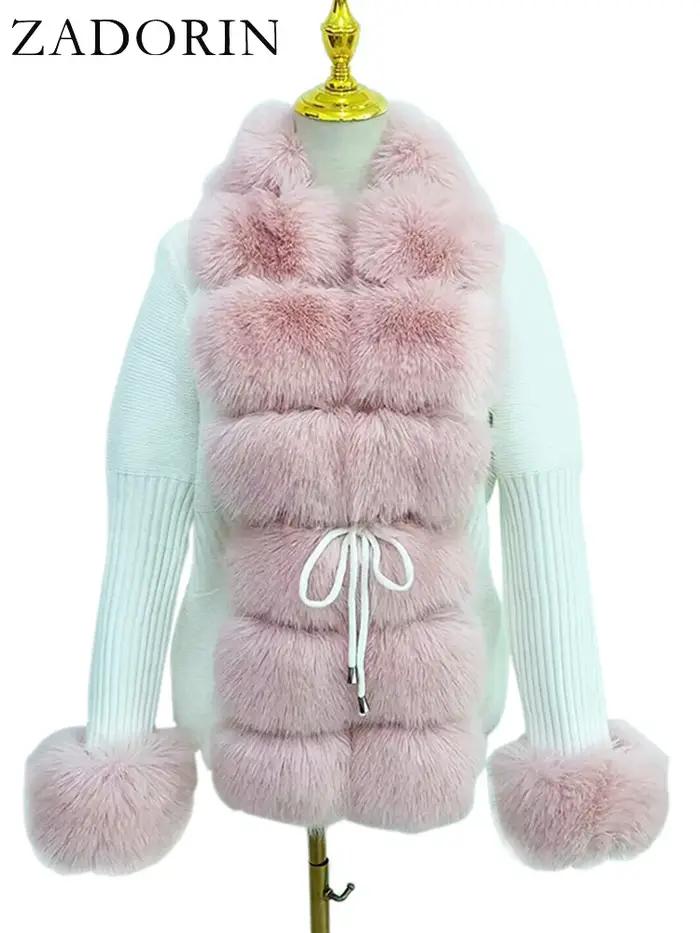 Cardigan ZADORIN en fausse fourrure polyvalent pour femmes, élégant et chaud, idéal pour les occasions spéciales, les sorties et la vie quotidienne