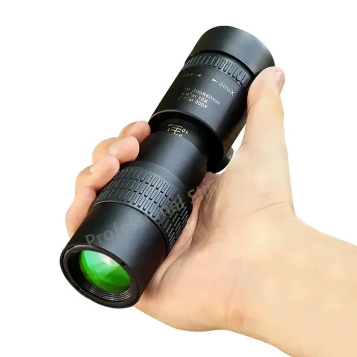 Lunette monoculaire professionnelle 10-300x zoom BAK4 pour observation longue distance chasse camping