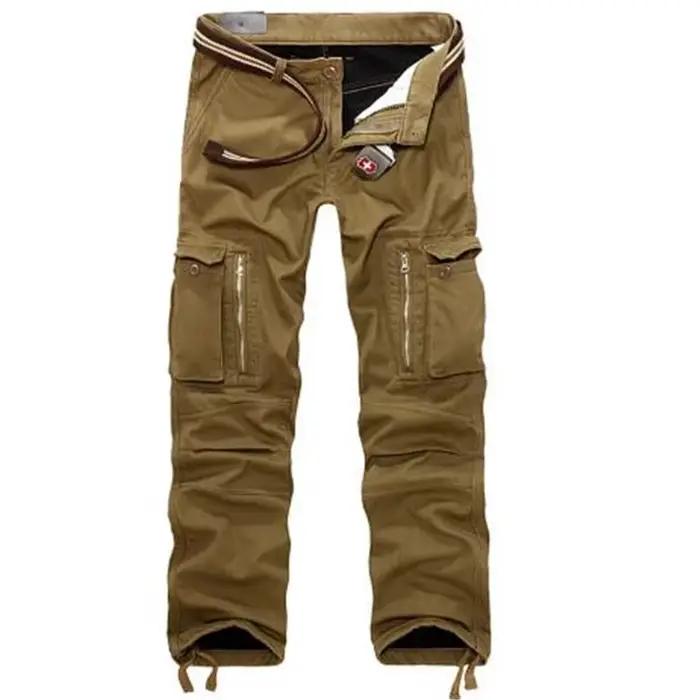 Pantalon cargo hiver polaire épais chaud multi-poches tactique militaire grande taille 28-44