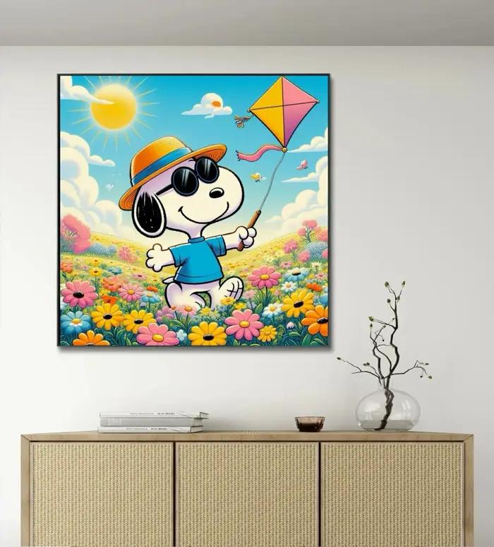SnoAmendments-Peinture au diamant de chien de compagnie de dessin animé mignon Kawaii, ensemble de point de croix 5D, art de bricolage, broderie de mosaïque, décoration murale, cadeau pour enfant