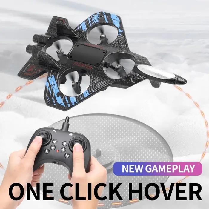 Avion de combat télécommandé en mousse avec figures acrobatiques et lumières colorées pour adolescents et adultes occasions spéciales