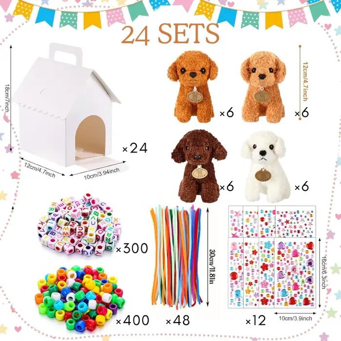 8-24 Kits DIY Adopt A Puppy pour la création de chiens en peluche