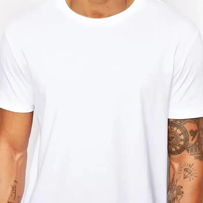 Tshirt extra long coton tricoté beige et brun pour homme automne style décontracté faire du shopping