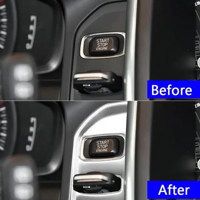 Couvercle de cadre de panneau de console en acier inoxydable pour Volvo XC60 2013-2017 LHD, accessoi
