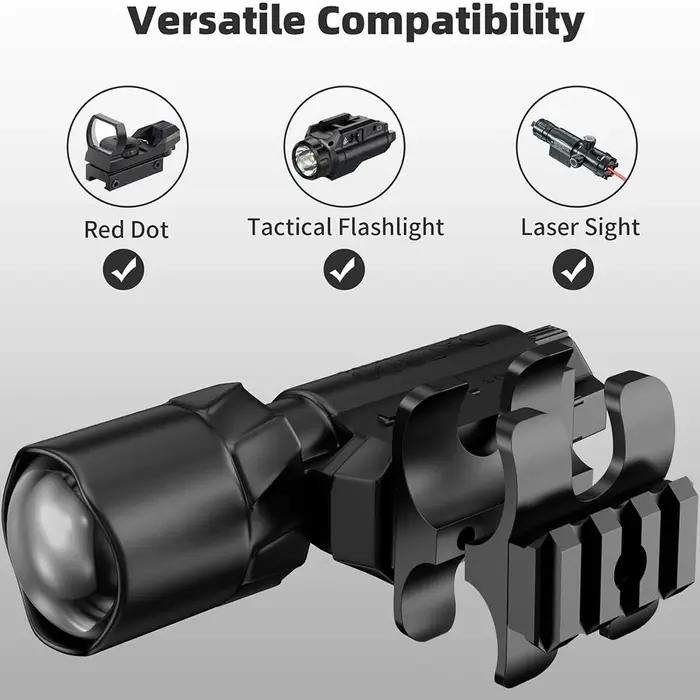 Support de pince de baril tactique pour fusil de chasse 12Ga avec Rail Picatinny QD et lampe de poche pivotante pour Mossberg 500/590 Maverick 88 occasions de chasse