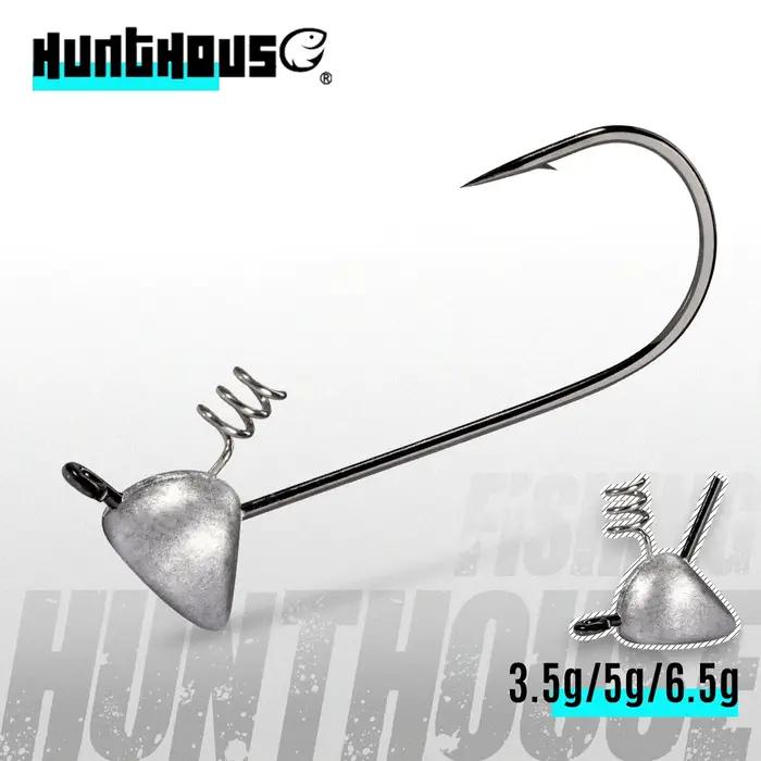 Hunthouse 3.5g 5g 6.5g Hameçon Triangle à Tête Plombée avec Verrouillage Rotatif pour Leurre Souple LW323