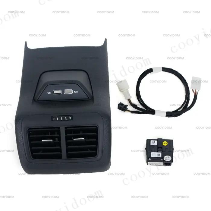 Accoudoir central de sortie d'aération A/C, cadre de garniture arrière avec USB C Type-C, VW Golf 7,