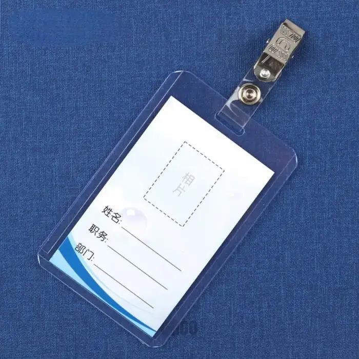 Porte-cartes de protection en PVC pour cartes de bus, cartes d'accès, cartes bancaires, cartes de travail, badges et cartes d'identité - Fournitures de bureau