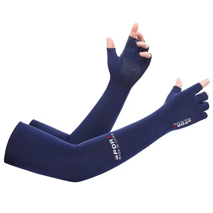 Refroidissement anti-UV d'été Manchons de bras en soie glacée