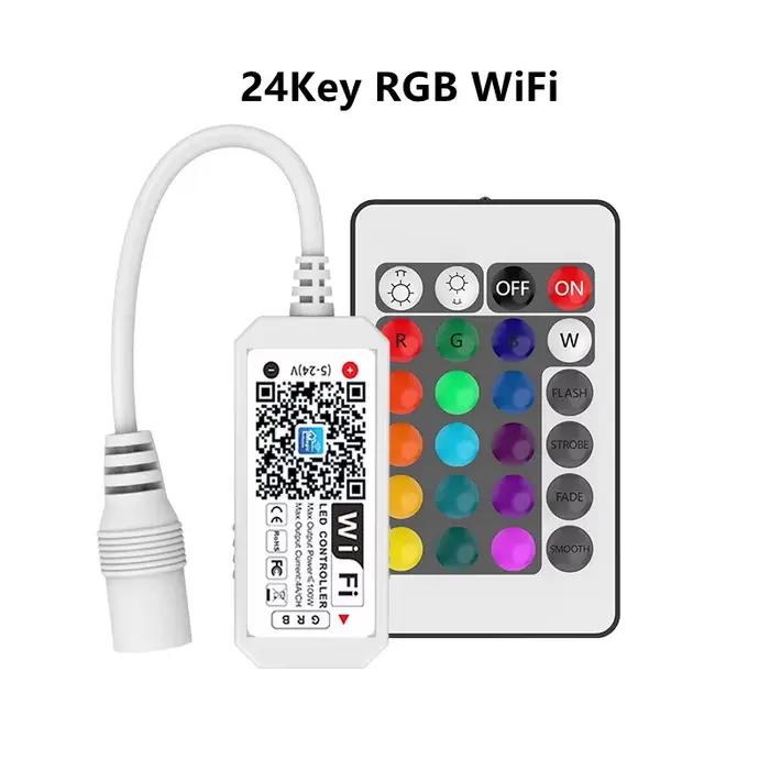 Magic Home-Contrôleur WiFi sans fil compatible Bluetooth, RGB, RGBW, IR, RF, LED, DC5V, 12V, 24V, WS