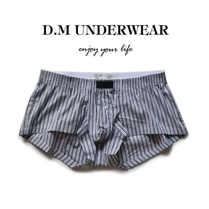 1 pièces chaud unique conception originale drôle rayé sous-vêtements hommes coton respirant Boxer Sh