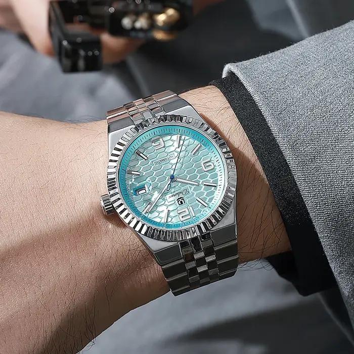 Montre automatique mécanique DULUNWE homme luxe date étanche lumineuse affaires reloj hombre