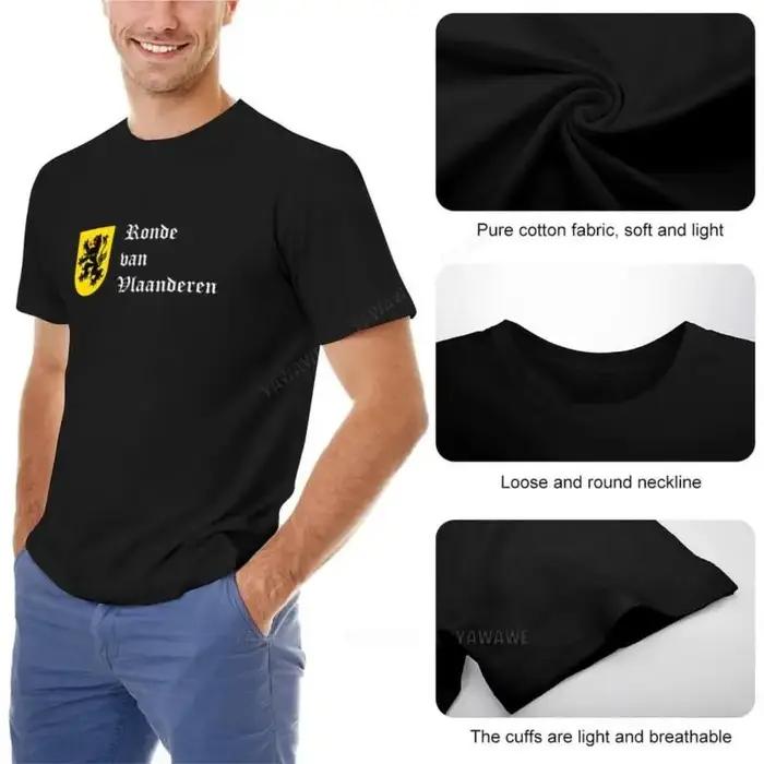 T-shirt noir pour hommes en coton et fibre de bambou, imprimé, col rond, manches courtes, évacuation de l'humidité, lavage à la main, style décontracté, adapté aux quatre saisons