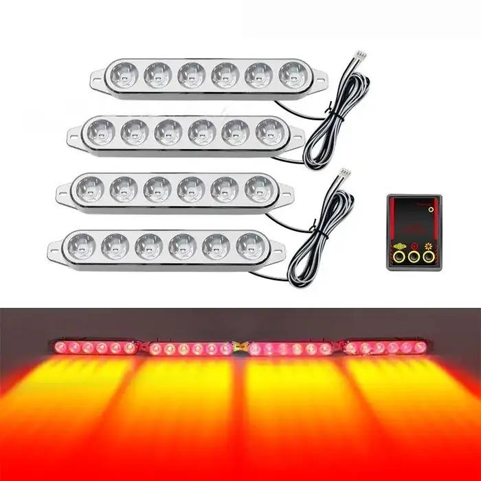 Kit de feux de signalisation d'urgence 6 LED 4 en 1 12V pour véhicules de secours, camions et voitur