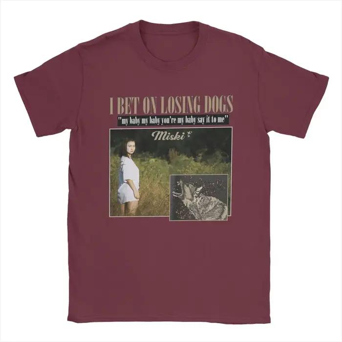 Mitski-T-shirt à manches courtes et col rond pour homme, vêtement classique en coton, nouveauté