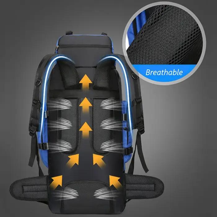 Sac à dos de camping étanche pour homme, sac à dos de randonnée, sac à dos de trekking, grande capac