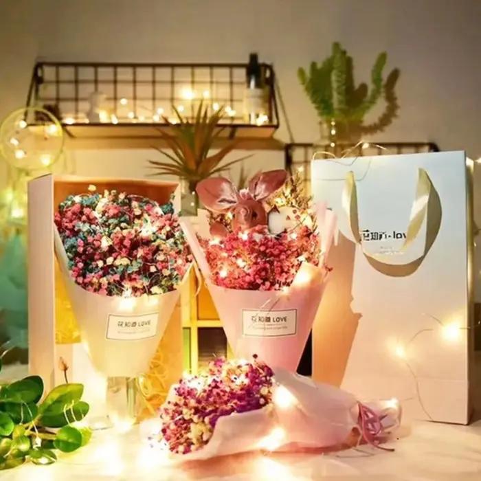 Mini guirxiété lumineuse LED étanche dégradée, fil de cuivre, veilleuse, mariage, fête de Noël, 1m,