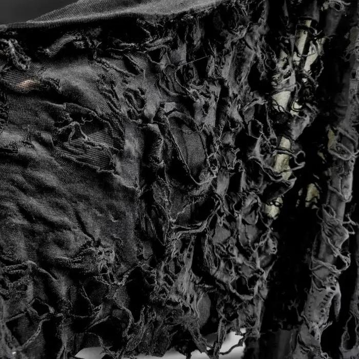 Tissu de Brocart Noir Zs092 Tridimensionnel Élégant Pour Vêtements Élastiques Composites Occasions Spéciales Bricolage Couture