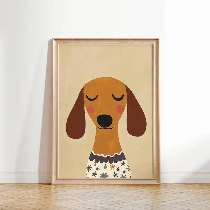 Affiche esthétique minimaliste pour chien