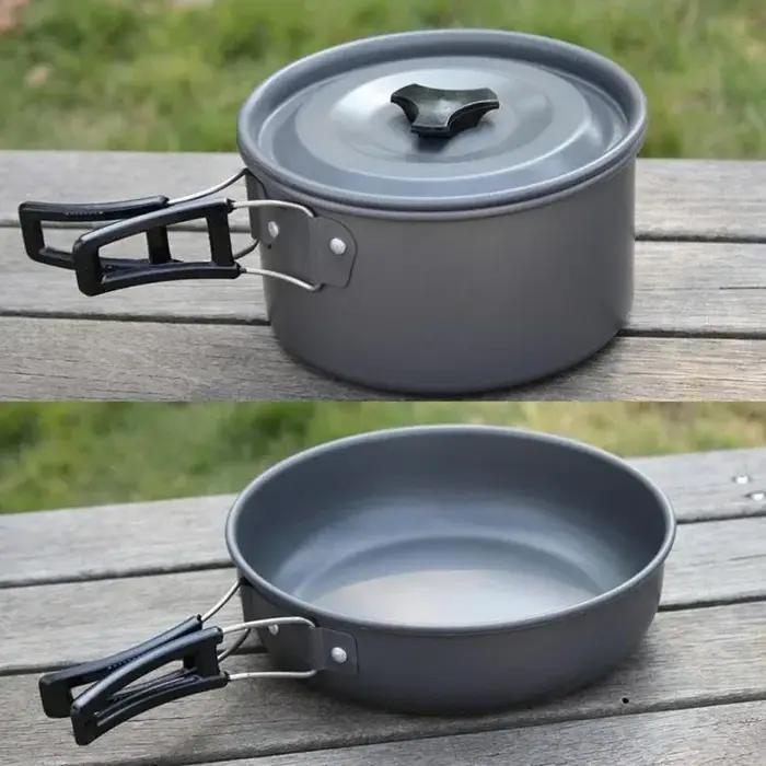 Ensemble d'ustensiles de cuisine de camping légers et portables