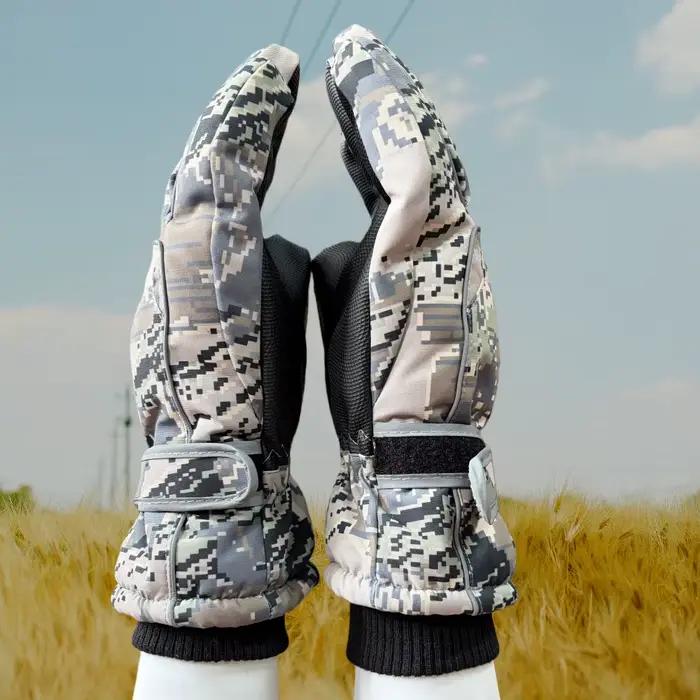 Gants de chasse camouflage imperméables coupe-vent hiver hommes - Film isolant tactile écran smartphone