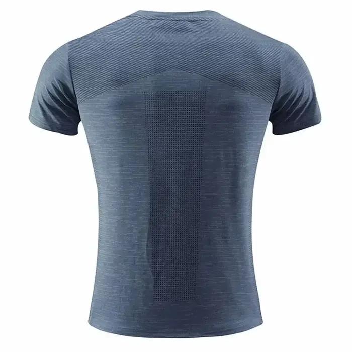 T-shirt de sport multicolore à manches courtes pour homme, maillot de gym, chemise de fitness, t-shi