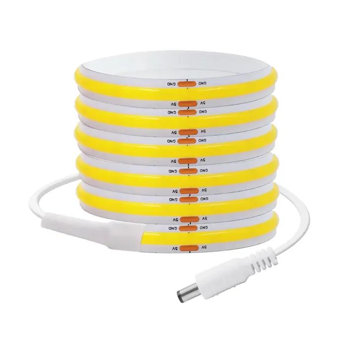 Bande LED COB 8mm sans fil avec capteur de mouvement 320LED pour sécurité et décoration intérieure maison cuisine escaliers armoire chambre