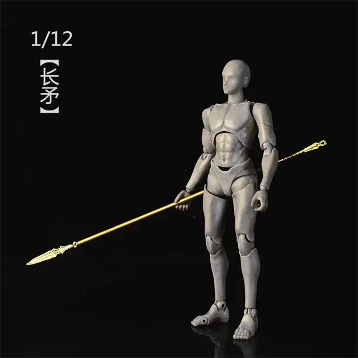 Accessoire de soldat 1/12 modèle longue lance pour figurines d'action de 6 pouces PVC occasion spéciales Halloween Noël Pâques Nouvel An Saint Valentin