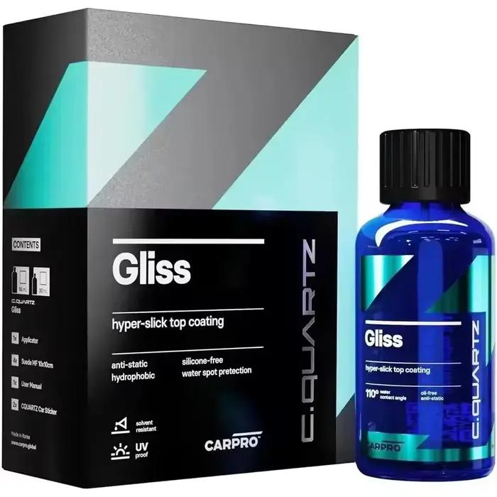 CARPRO Gliss 50ml Kit de revêtement céramique pour voiture, couche supérieure nano hydrophobe ultra-