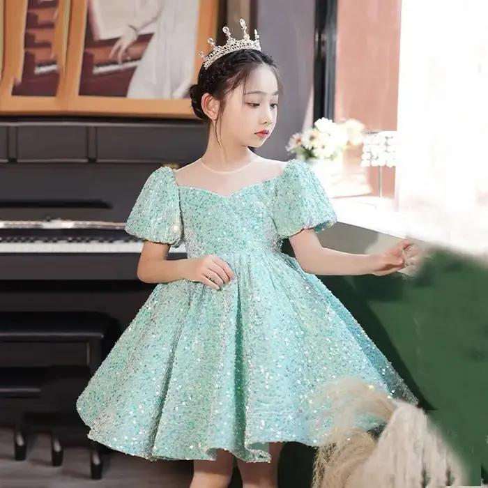 Robe de Bal en Coton Princesse avec Arc pour Filles Occasions Spéciales Anniversaires Baptèmes