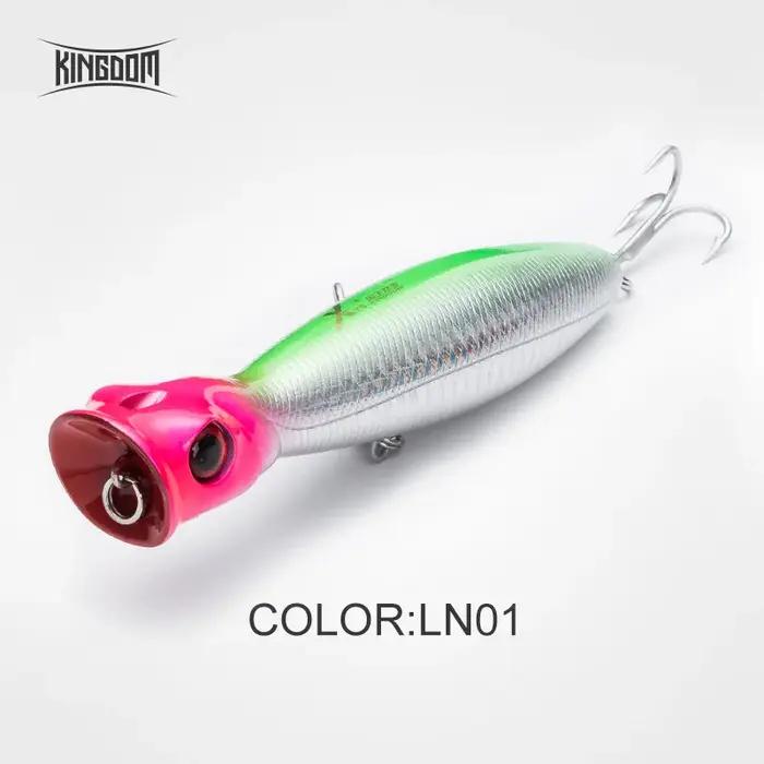 Kingdom TopWater Popper leurres de pêche professionnels appâts artificiels durs 8 cm 10 cm 13 cm Wobblers flottants appâ