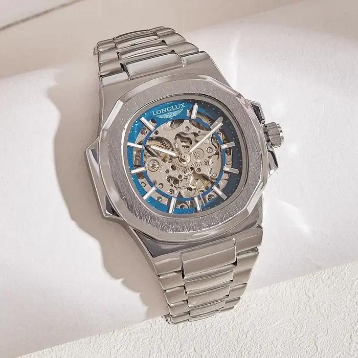 Montre mécanique automatique luxe squelette résistante à l'eau pour homme occaions professionnelles et formelles