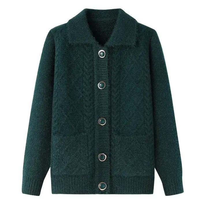Fdfklak coréen moyen-âge personnes âgées mère automne hiver manteaux vêtements de grand-mère épaissi