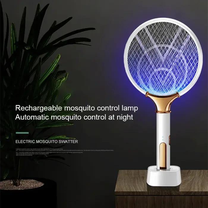 Raquette anti-moustiques 2-en-1 rechargeable USB