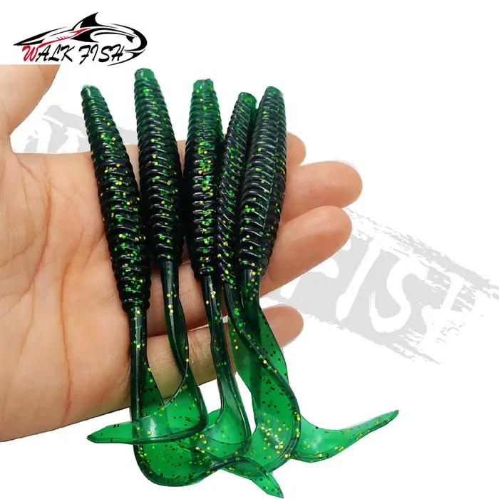 Obk Fish-Leurre de pêche à longue queue, appât souple, 13cm, 6g, filetage à vis simple, faucille T64