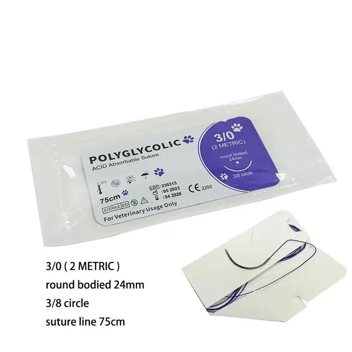 Fil de Suture Absorbable pour Chien de Compagnie