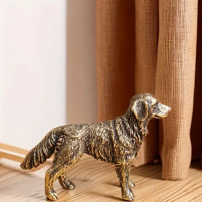 Figurine en laiton pour chien berger porte-bonheur