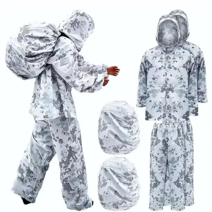 Combinaison de camouflage numérique Snow, véritable tenue de sniper CS, tenue de camouflage Ghillie