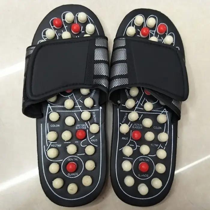 Acupoint-Pantoufles de Énergie pour Homme et Femme, Sandales de Pieds Chinois, Thérapie d'Acupressio