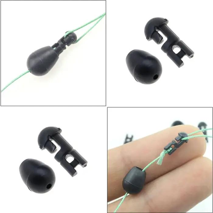 50 pièces de perles à changement rapide, Terminal de carpe, méthode de matériel, mangeoire, outils d