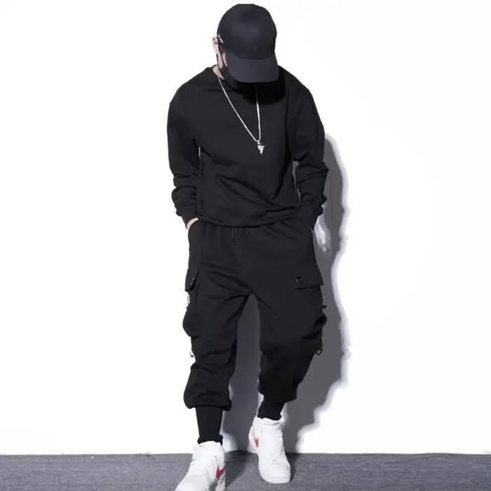 Sarouel ample hommes Cargo pantalon Hip Hop extérieur décontracté cheville longueur pantalon mode St