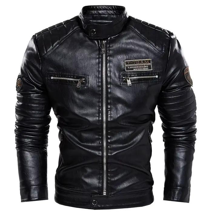 Veste de moto en cuir OupilLeather pour hommes