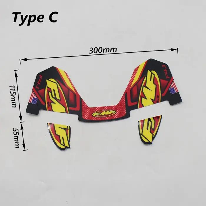 FMF autocollant 4T moto silencieux d'échappement tuyau décalcomanies étanche (30 cm x 17 cm) universel pour motos voitur