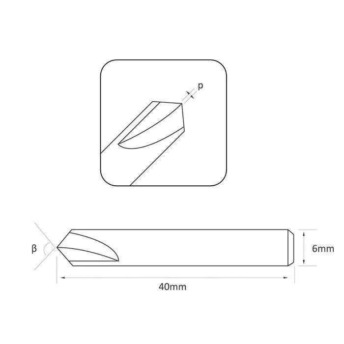 Coupe-levier 90 ° 95 ° 100 ° Fraise pour Machine à découper les clés verticales pour dupliquer les outils de serru