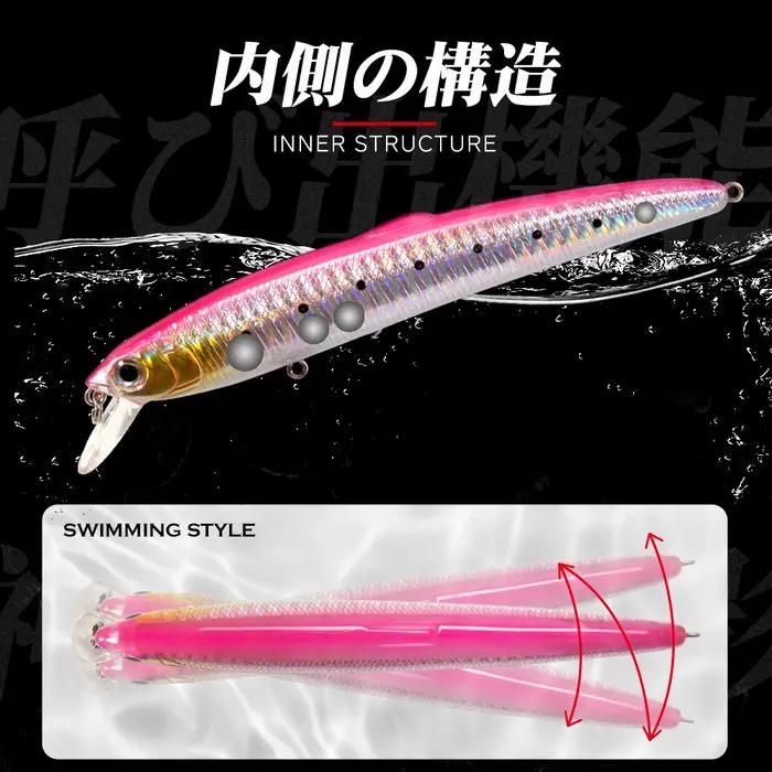 Hunthouse Saruna vairon 90 & 125 & 147mm leurre flottant Wobbler appât Jerkabit
