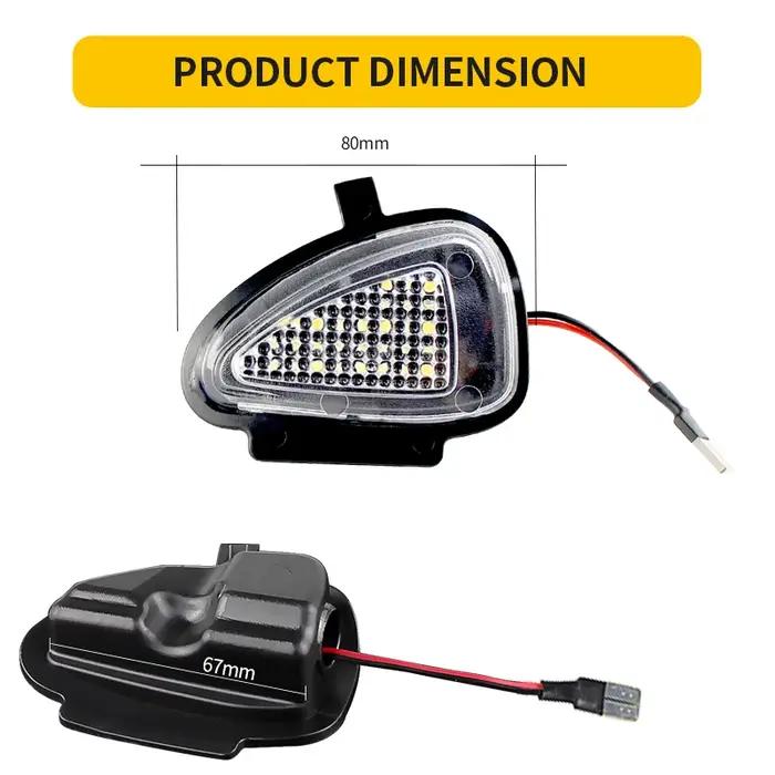 2 pièces sans erreur blanc Led sous le miroir latéral flaque lumière Canbus pour VW Golf 6 MK6 GTI R