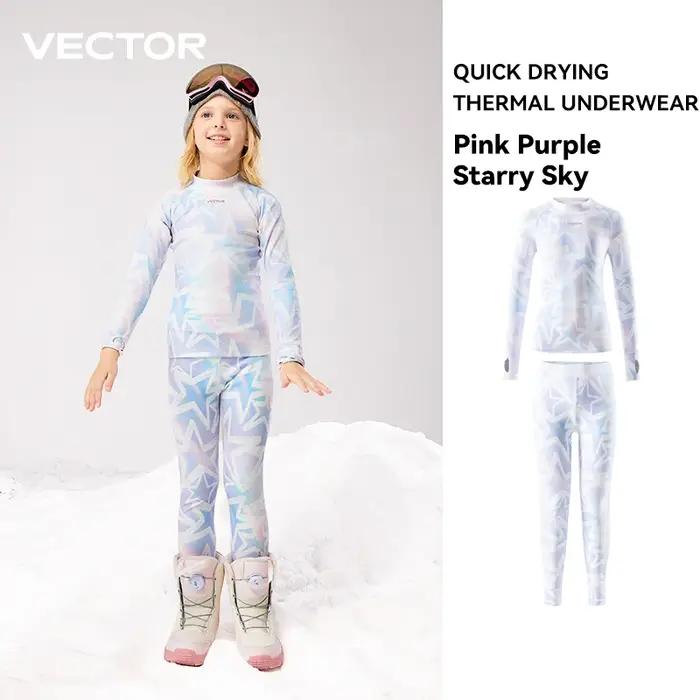 VECTOR enfants Ultra doux hiver séchage rapide Base superposition ensemble microfibre polaire sous-vêtement thermique