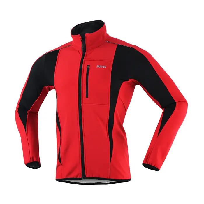 ARSUXEO hommes hiver veste de cyclisme thermique polaire Softshell coupe-vent imperméable respirant réfléchissant vêteme