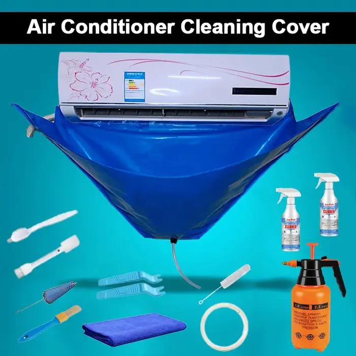 Kit de housse de nettoyage de climatiseur, 15 pièces, avec outils de nettoyage, sac de Protection ét